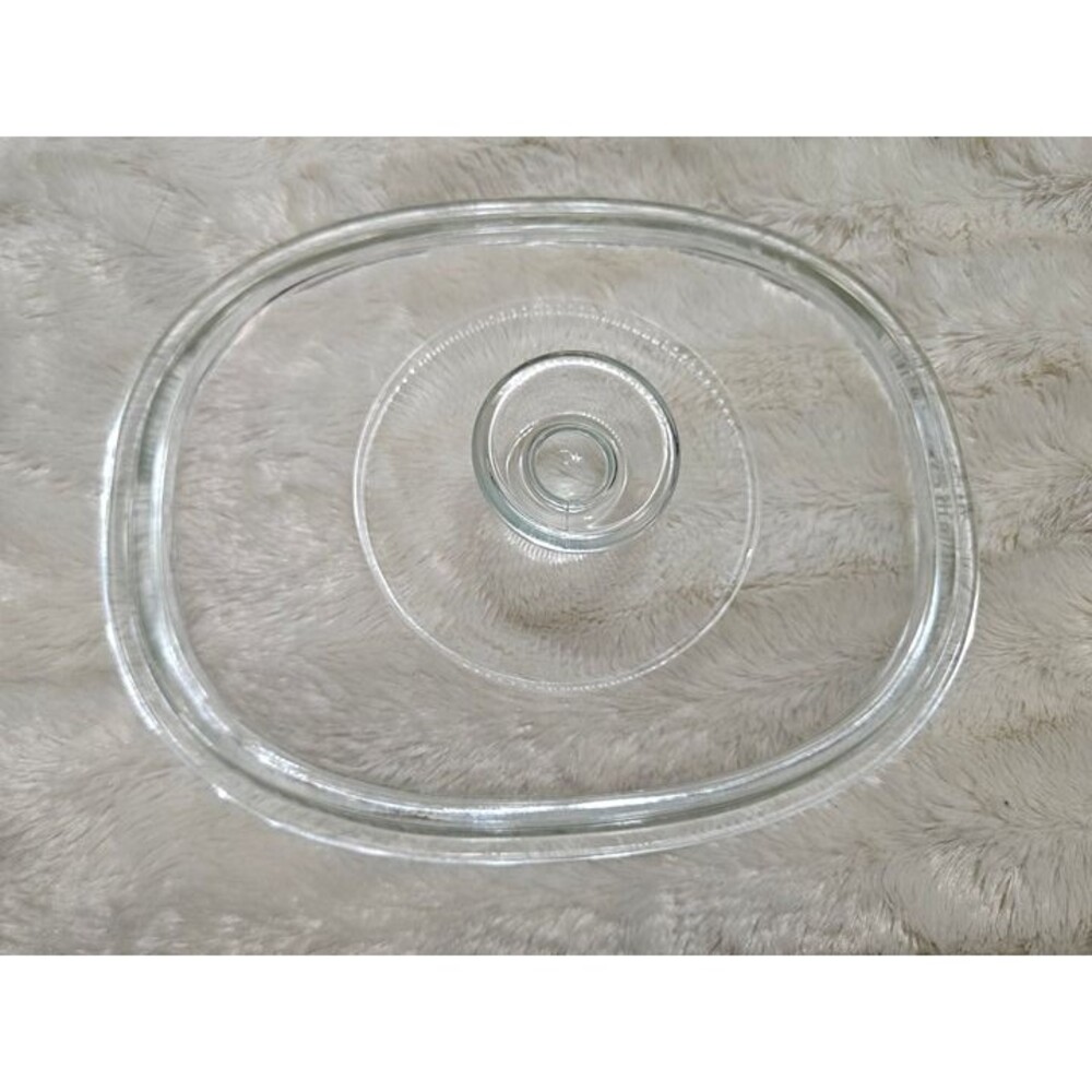 Vintage Pyrex Replacement Lid Pyrex F12C Aqua tint 9.75" x 7.5" EUC